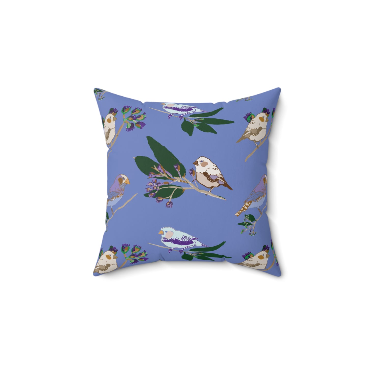 Blue Finch Pillow