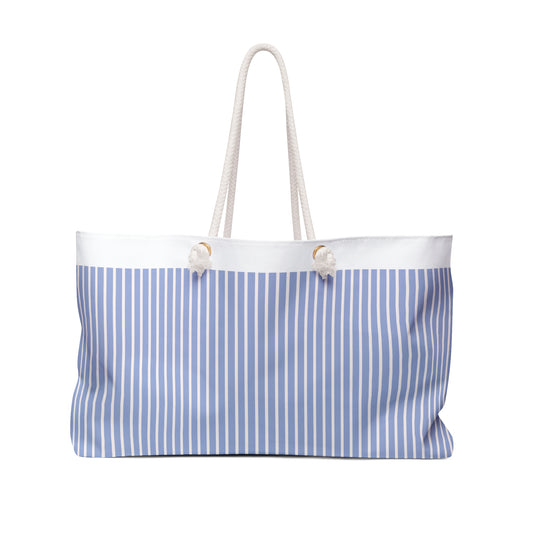 Blue Finch Striped Weekender Bag