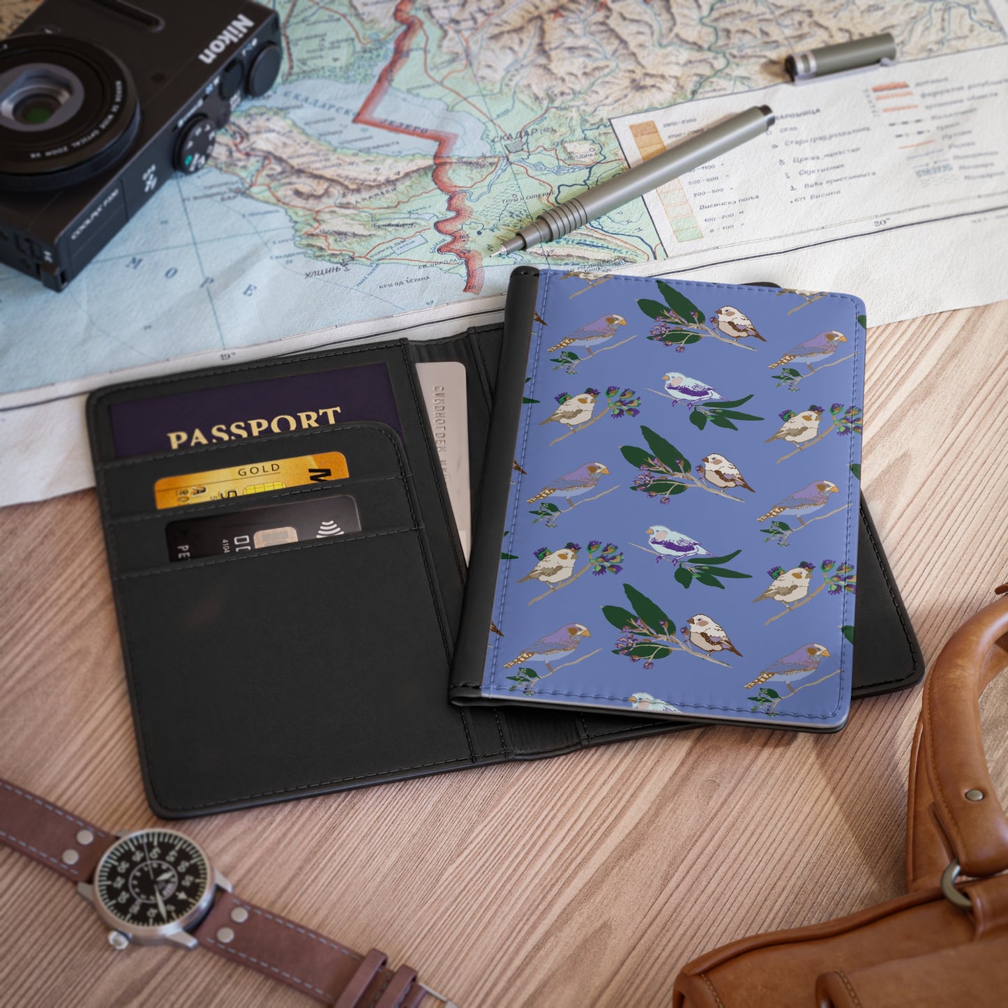 Blue Finch Passport Cover