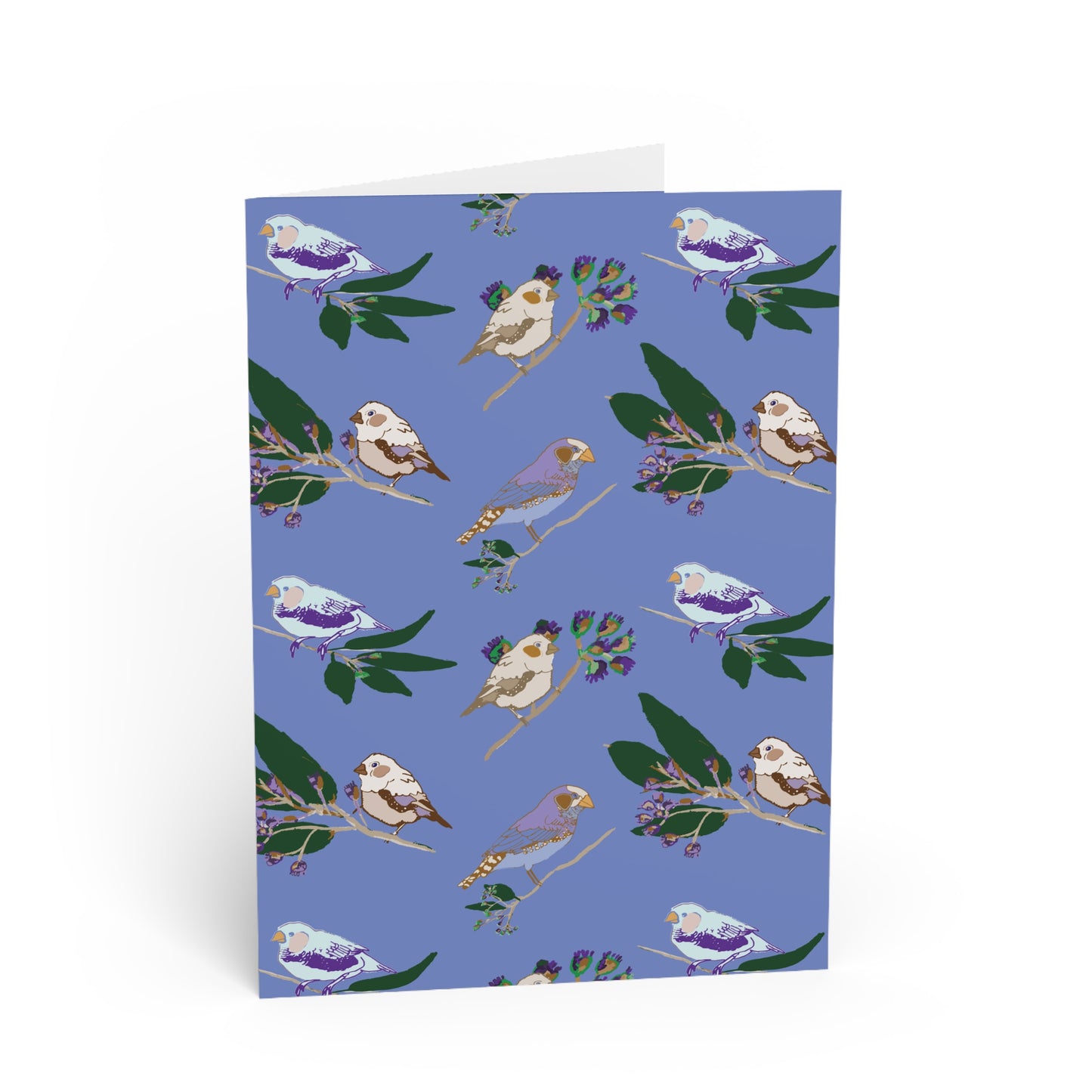 Blue Finch Greeting Cards