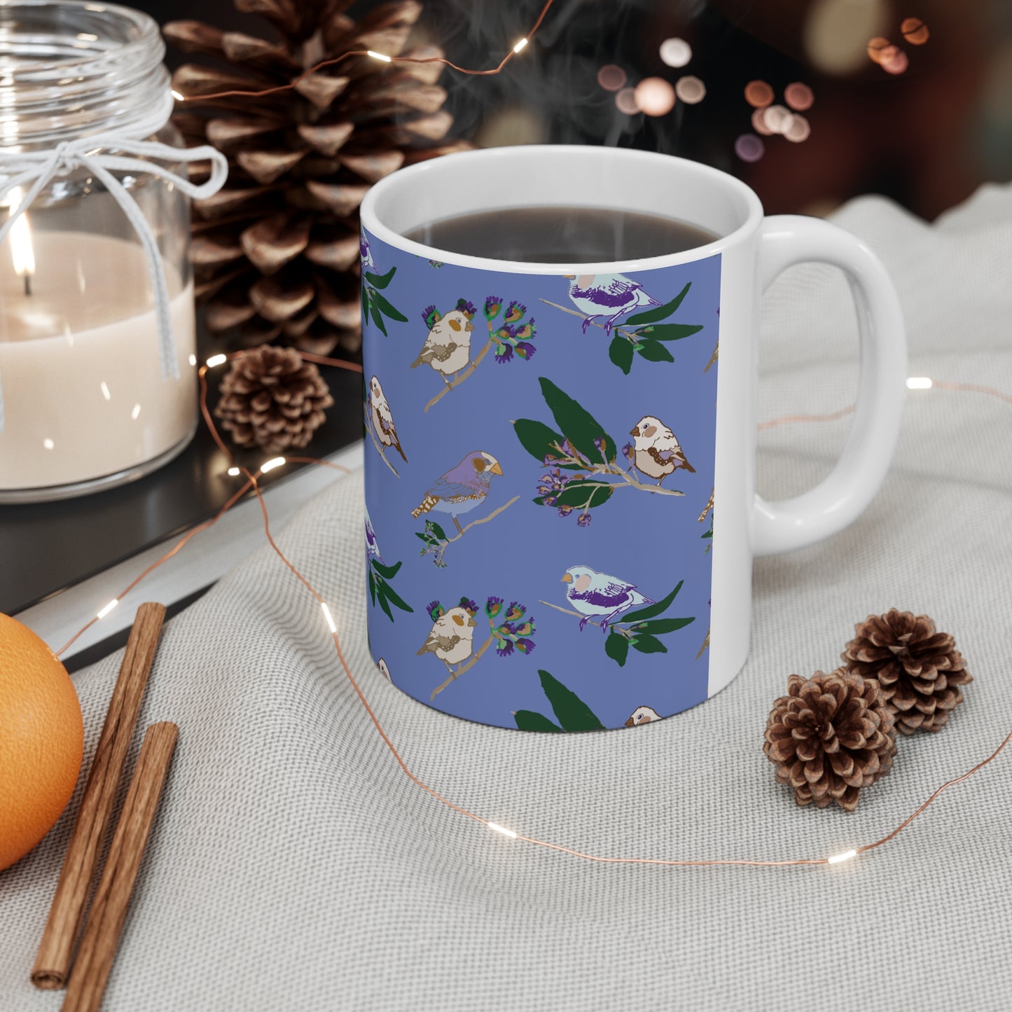 Blue Finch Design Coffee Cup 11oz