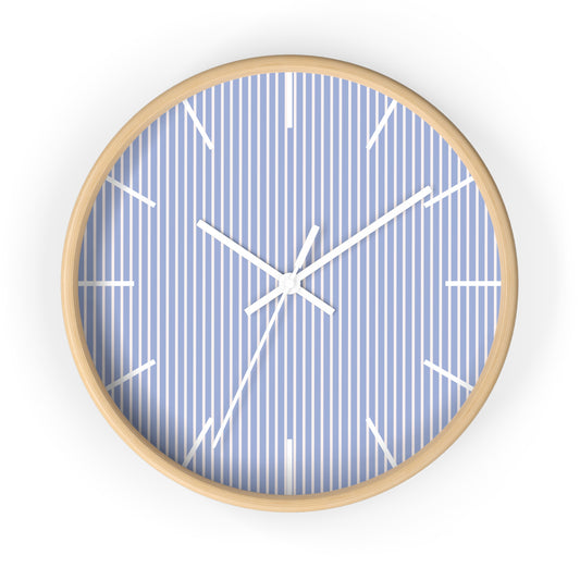 Blue Finch Striped Wall Clock