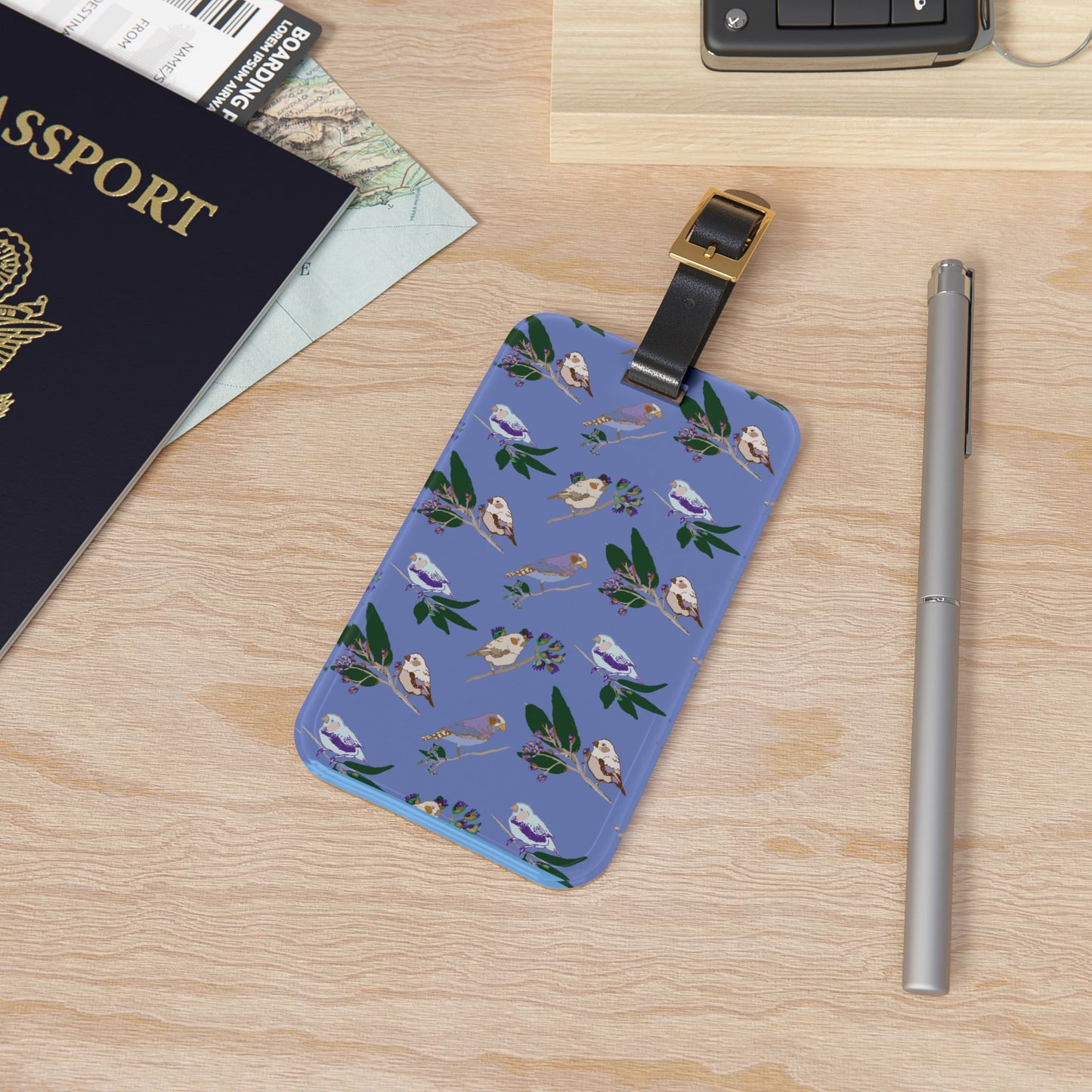 Blue Finch Luggage Tag