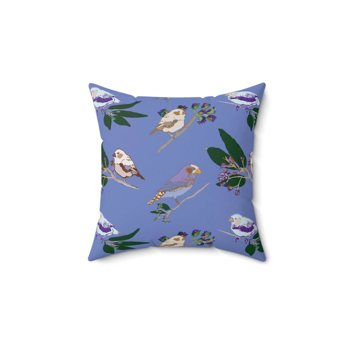 Blue Finch Pillow