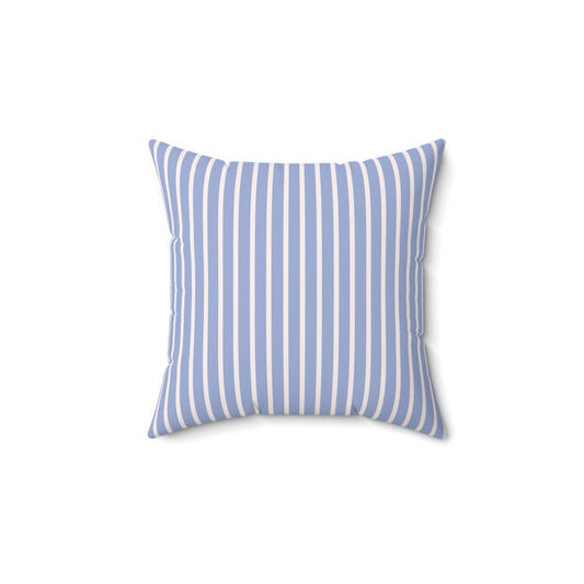 Blue Finch Striped Pillow